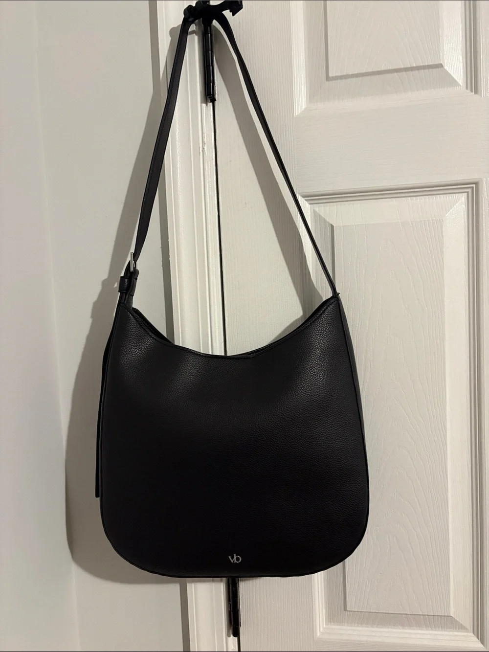 Vera Bradley Black Pebbled Faux Leather Shoulder Bag